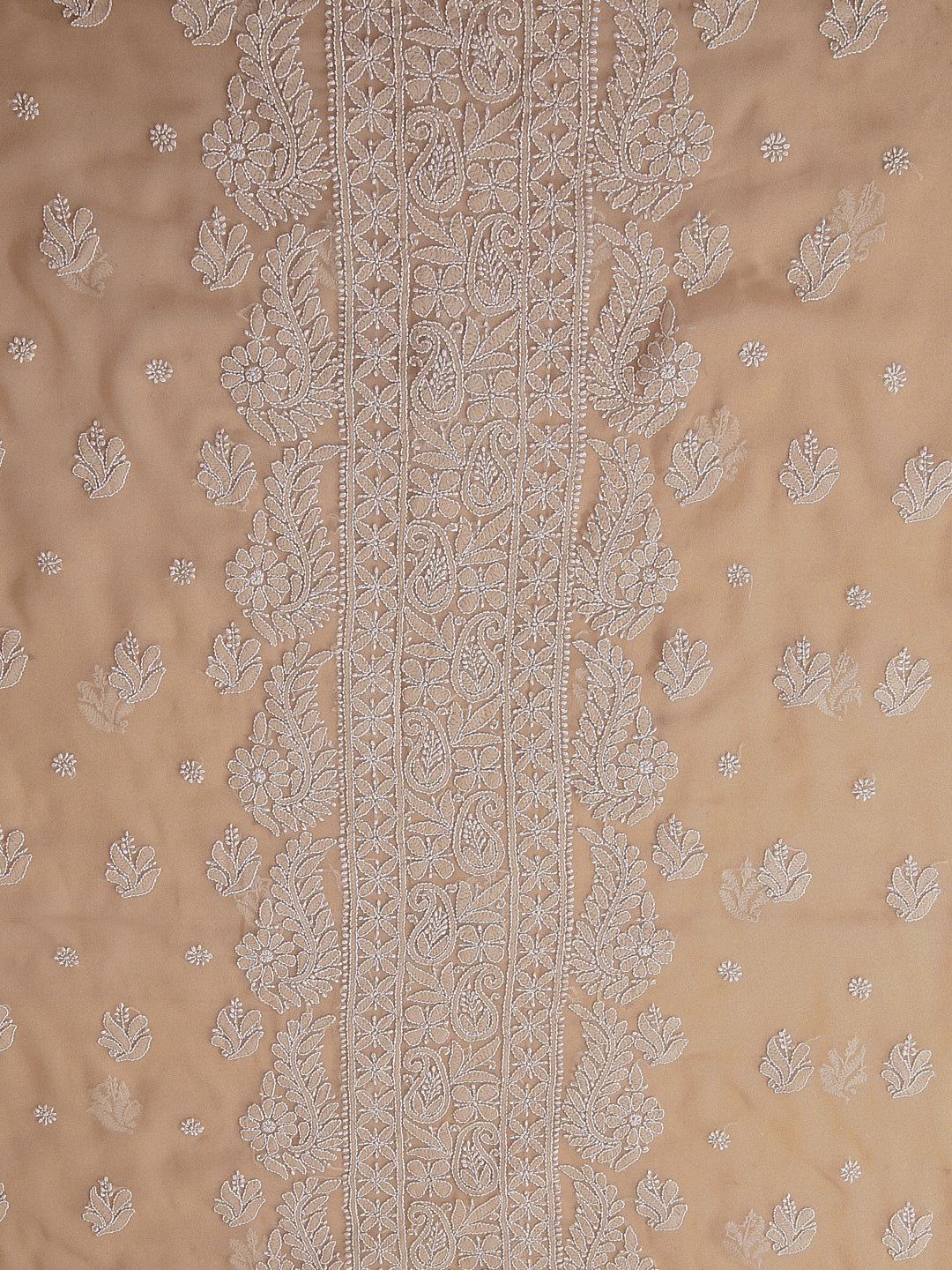 Fawn Chikankari Unstitched Dress Material