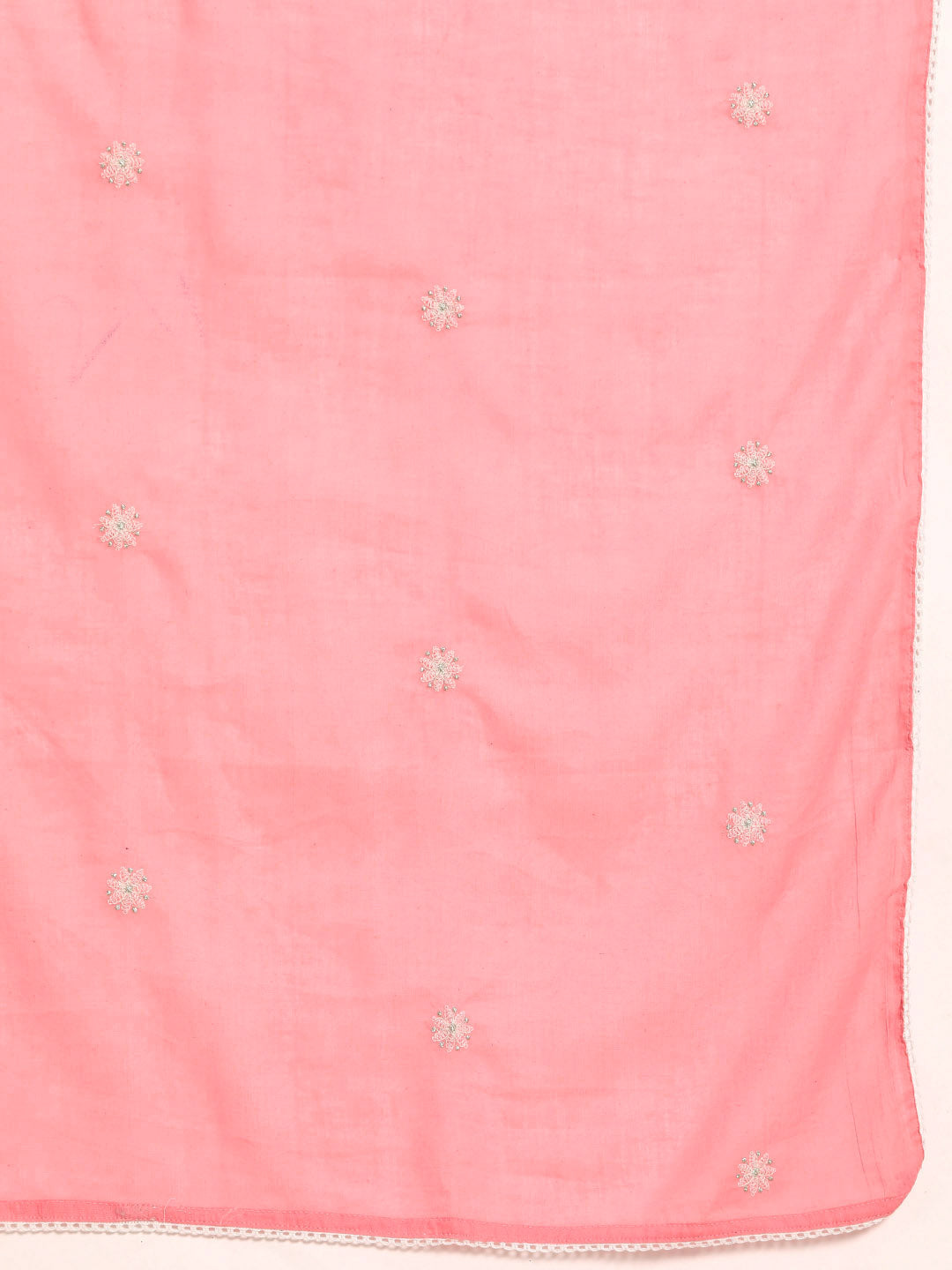 Flamingo Pink Pure Cotton Kalidar Kurta Set