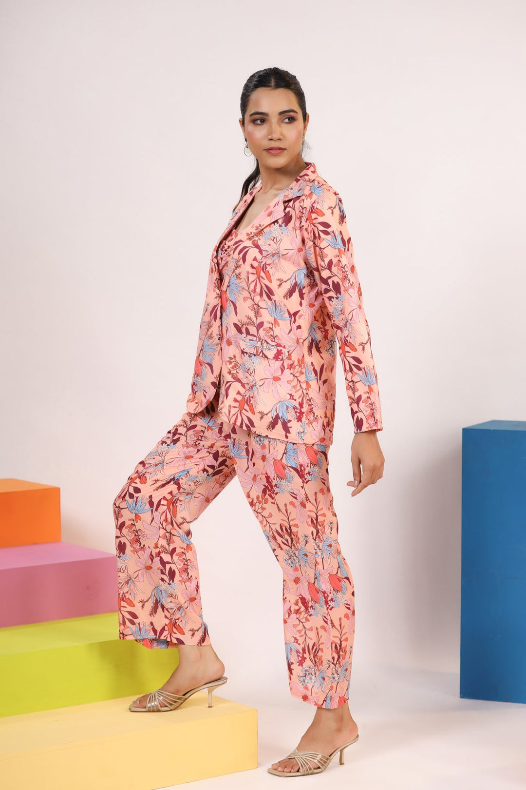 Flower Valley Pink Cotton Co-Ord Set