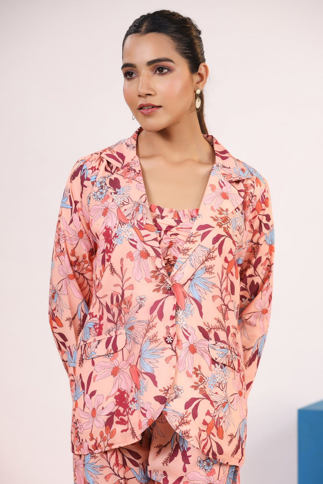 Flower Valley Pink Cotton Co-Ord Set
