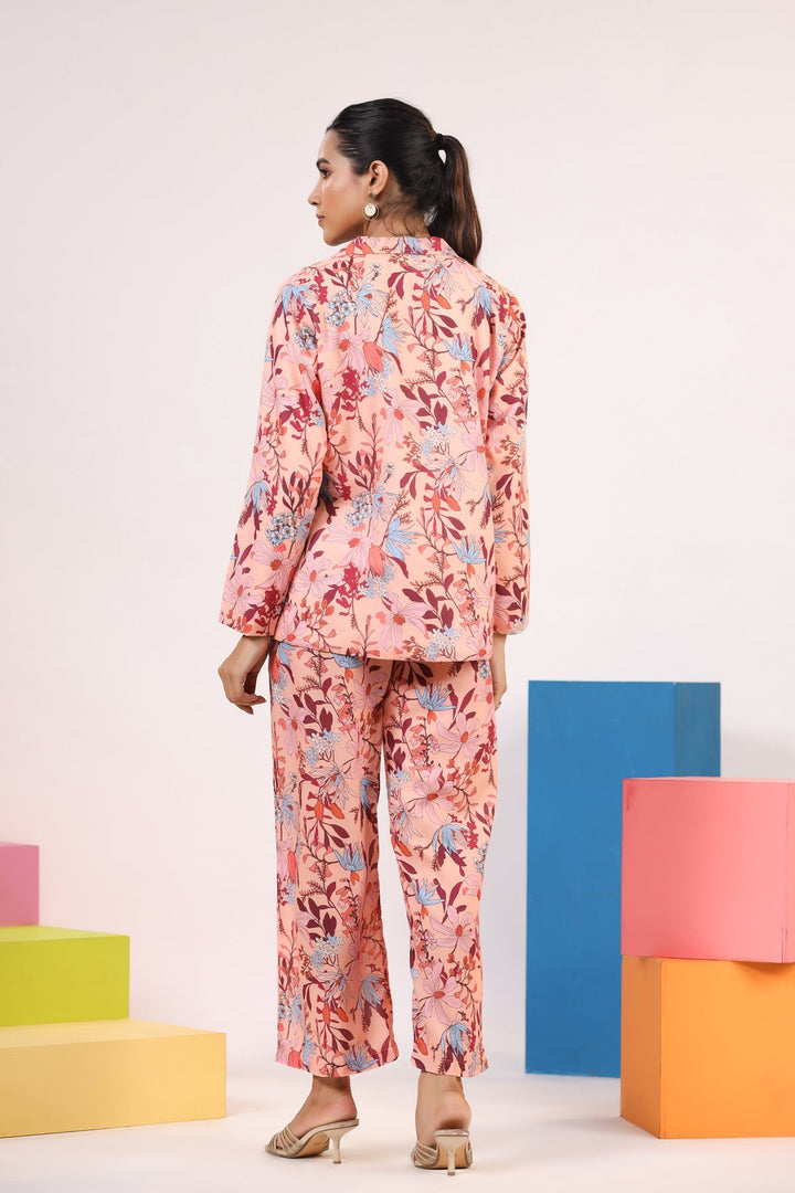 Flower Valley Pink Cotton Co-Ord Set