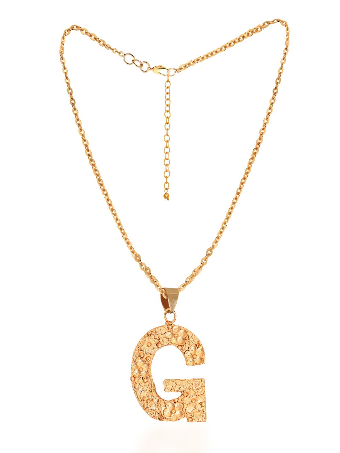 G-Initial Brass & 20 KT Gold Plated Pendant