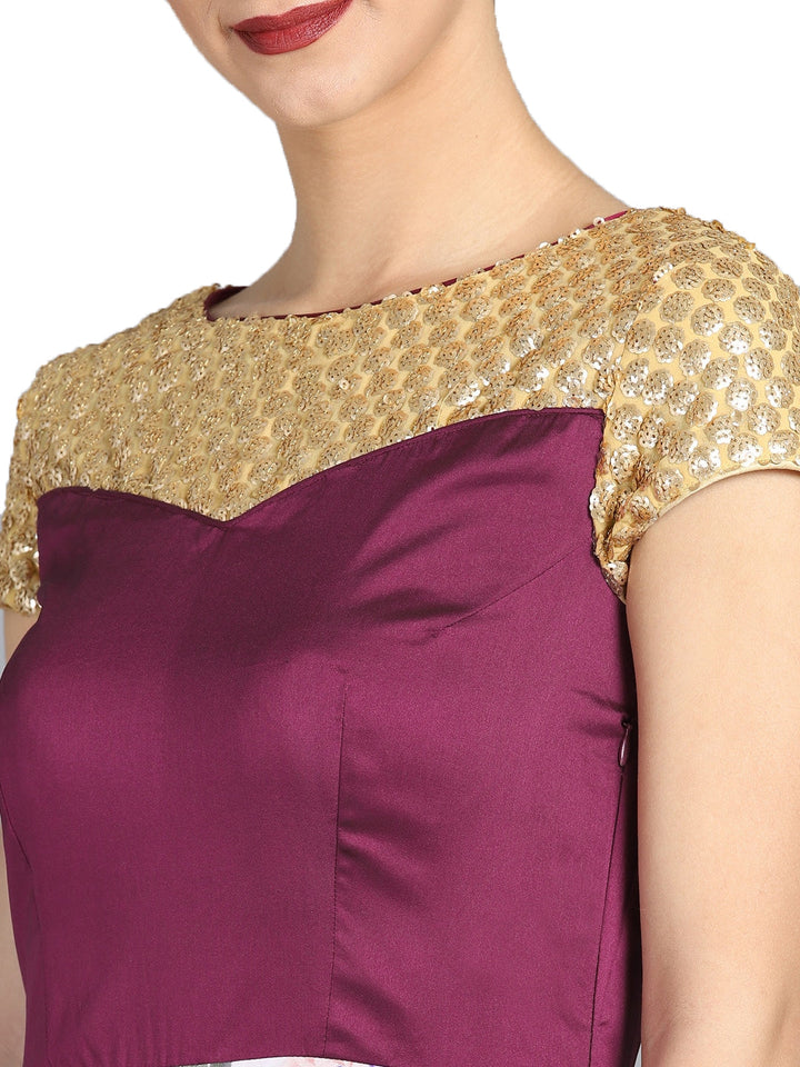 Gold-Sequins-&-Printed-Gown