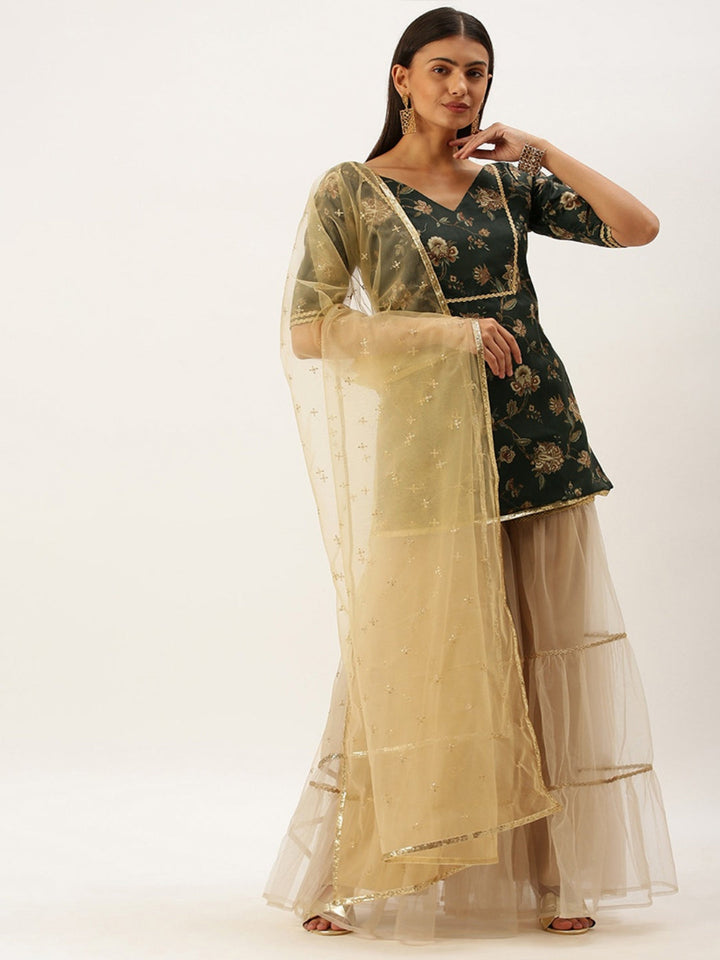 Green-Chanderi-Sharara-Suit-With-Dupatta