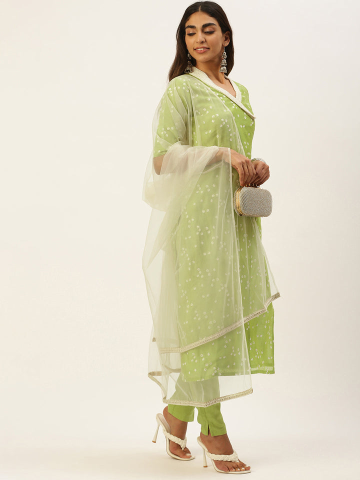 Green-Cotton-Foil-Printed-Narrow-Pant-Suit