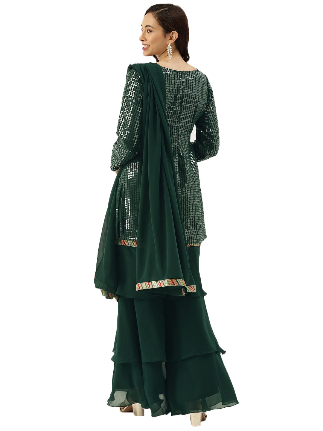 Green-Embroidered-Layered-Gharara-Suit