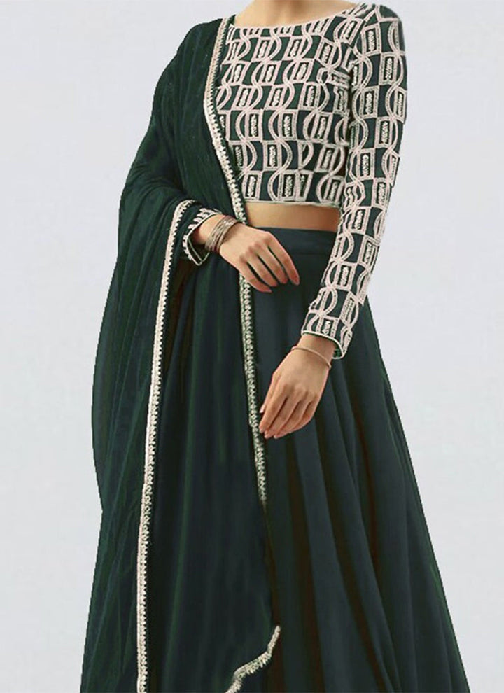 Green-Georgette-Embroidered-Lehenga-Set