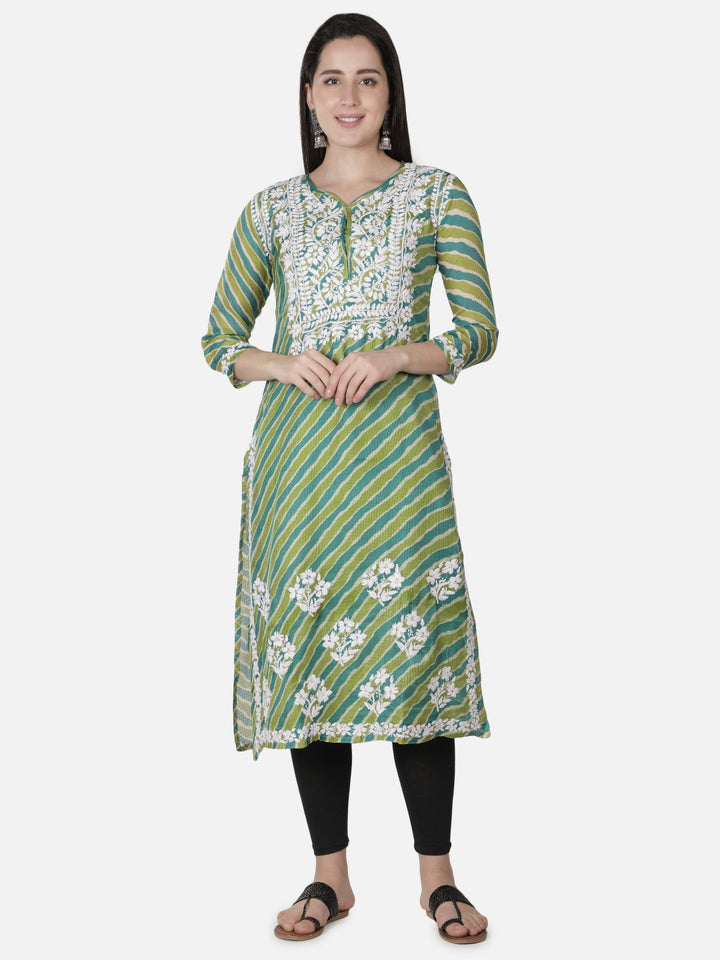 Green-Kota-Lucknowi-Chikan-Kurti