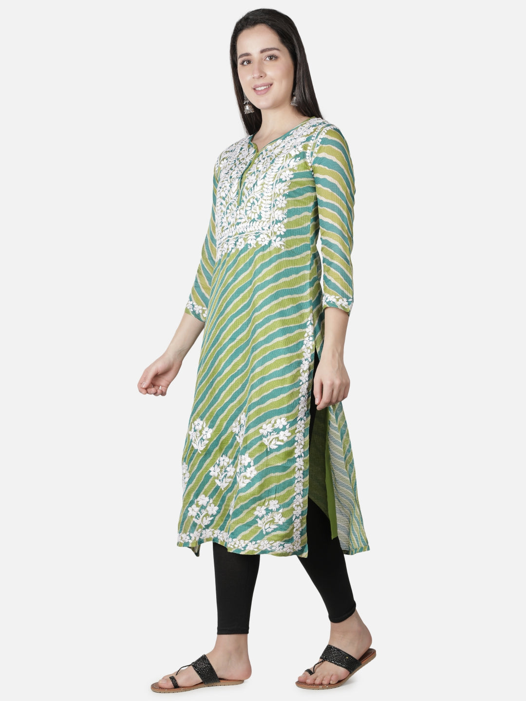 Green-Kota-Lucknowi-Chikan-Kurti