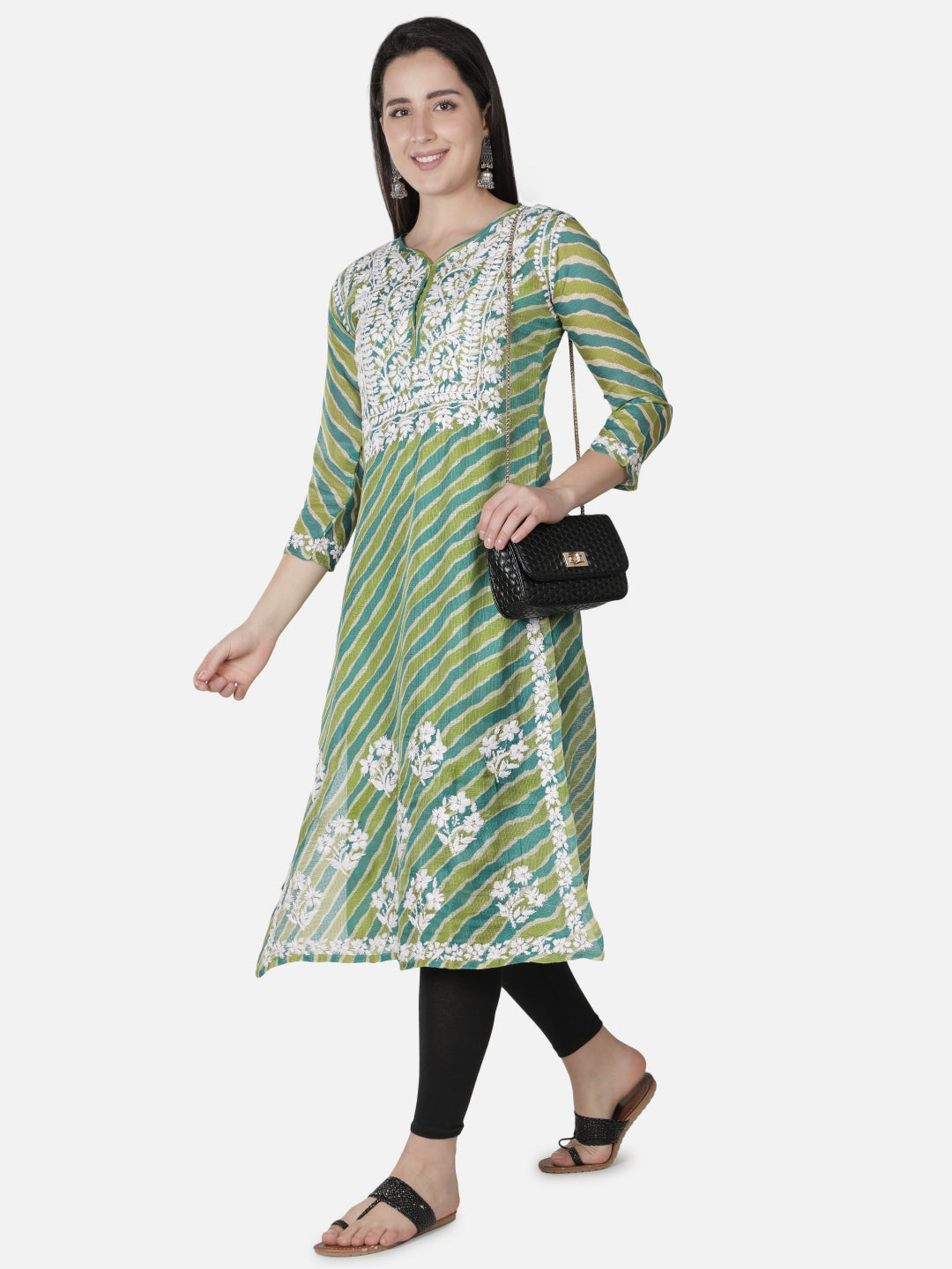 Green-Kota-Lucknowi-Chikan-Kurti