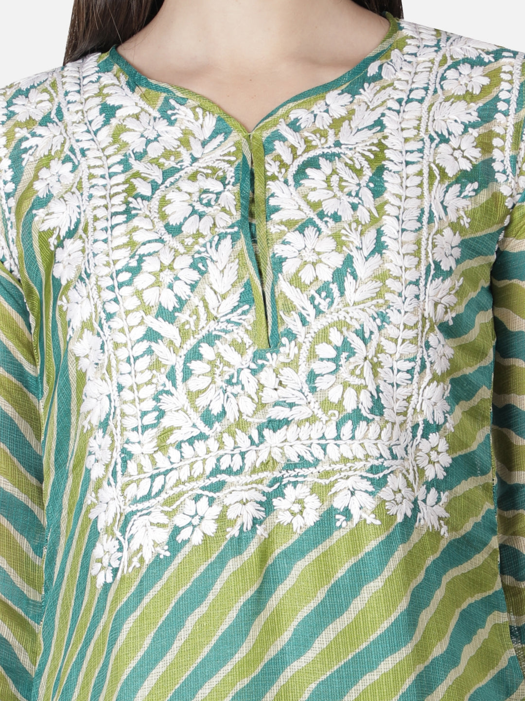 Green-Kota-Lucknowi-Chikan-Kurti