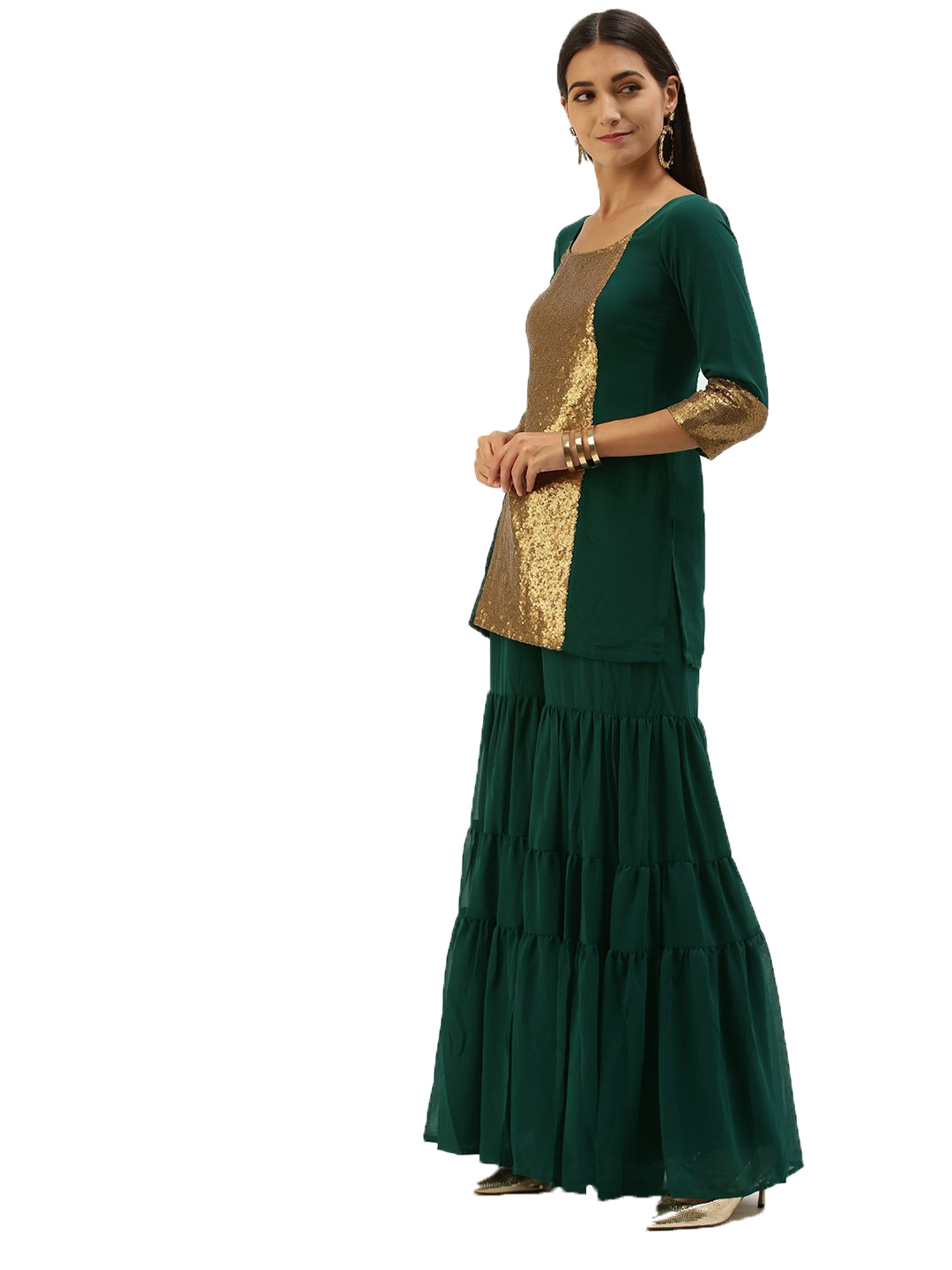 Green-&-Brown-Embroidered-Palazzo-Suit