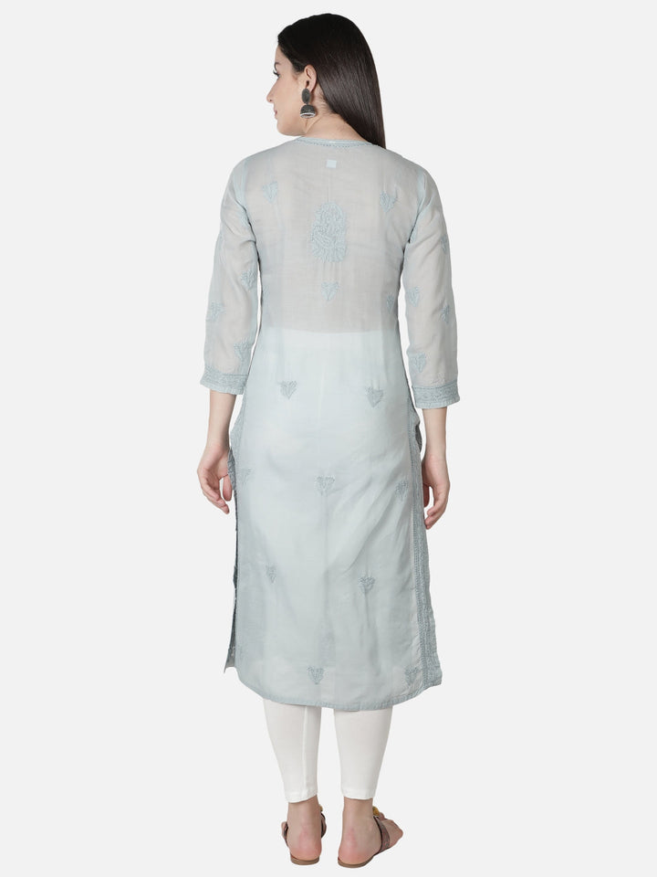 Grey-Cotton-Lucknowi-Chikan-Kurti