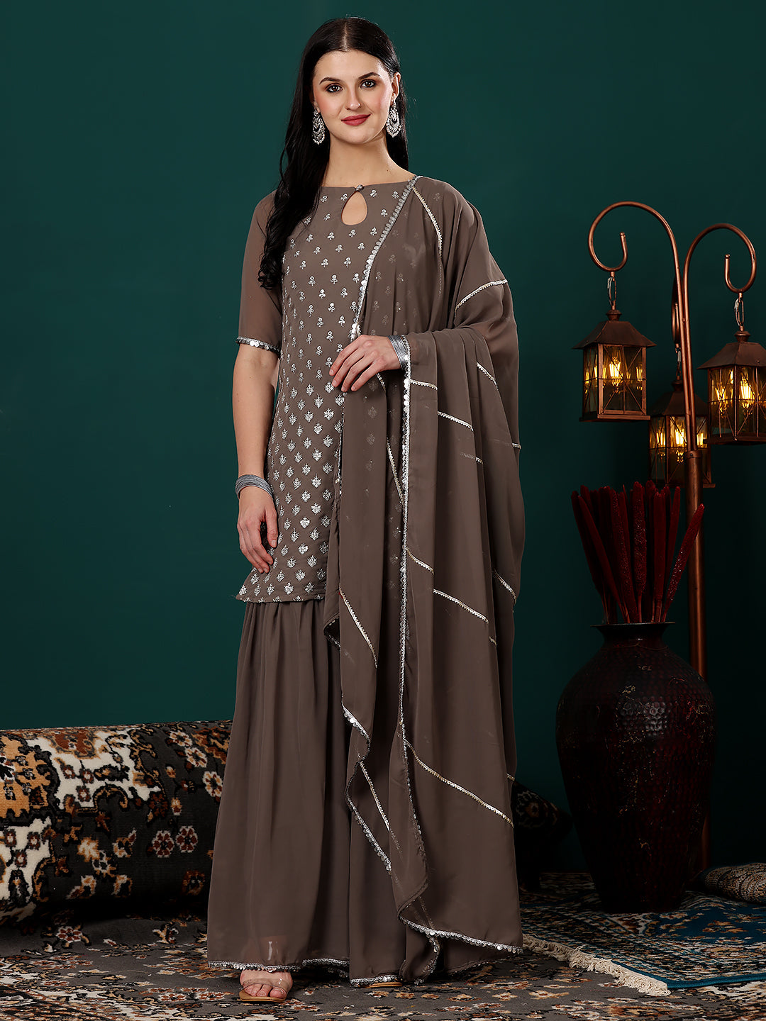 Grey-Georgette-Embroidered-Gharara-Suit