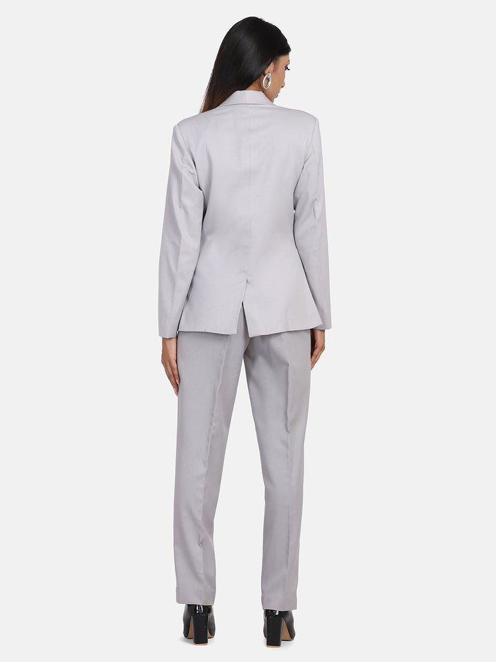 Grey Poly Cotton Pant & Suit