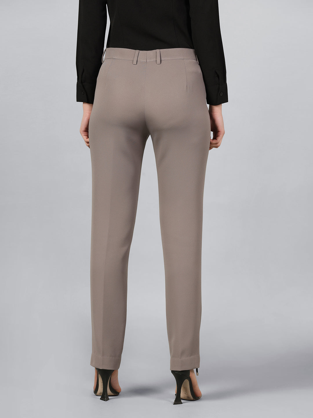 Grey Viscose Stretch Pants