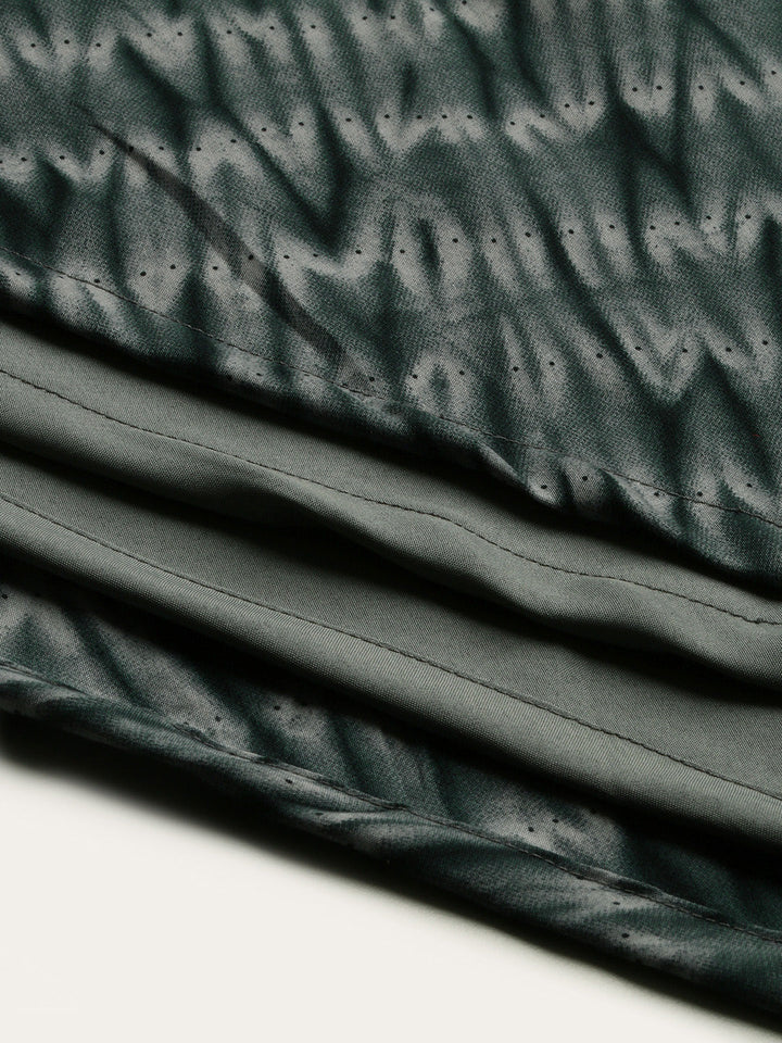 Grey-&-Black-Muslin-Halter-Neck-Gown
