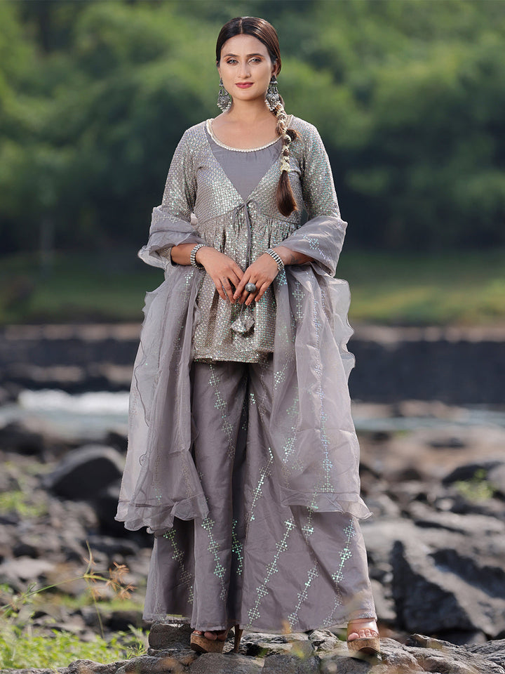 Grey-&-Silver-Organza-Embroidered-Palazzo-Suit