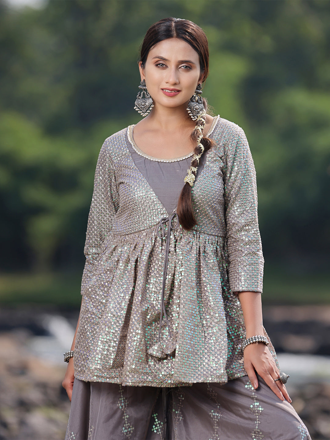Grey-&-Silver-Organza-Embroidered-Palazzo-Suit