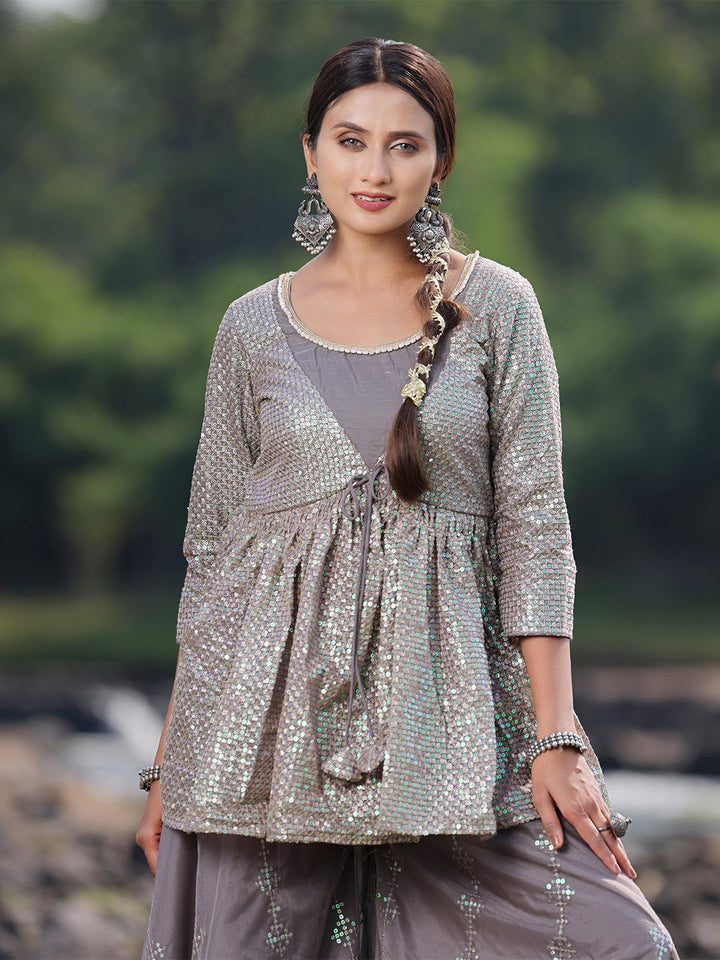 Grey-&-Silver-Organza-Embroidered-Palazzo-Suit