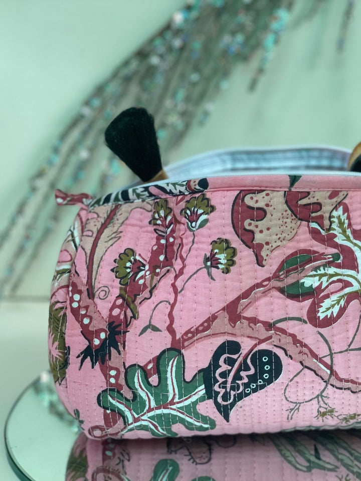 Gulbahar Pink Multi-Purpose Pouches (Set of 3)