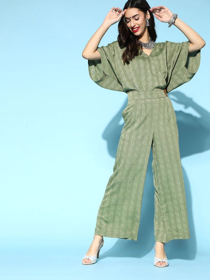 Green-Rayon-Self-Weave-Jumpsuit