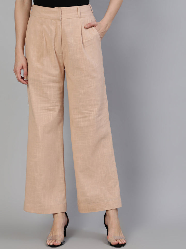Pink-Clay-Cotton-Flared-High-Rise-Pants