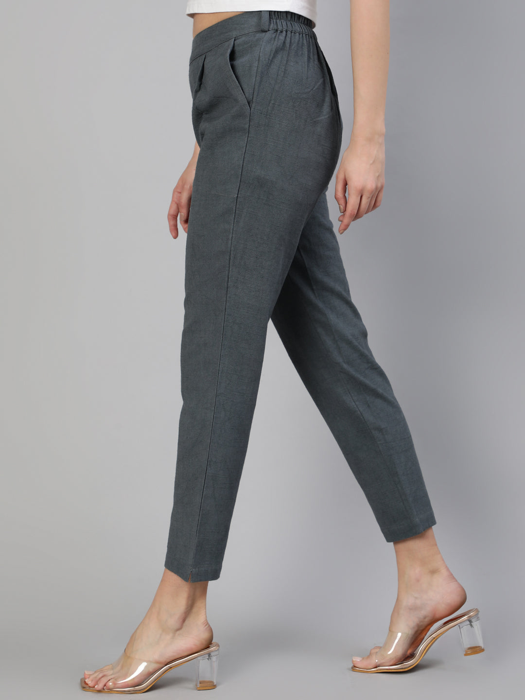 Charcoal-Grey-Cotton-Slub-High-Rise-Pants