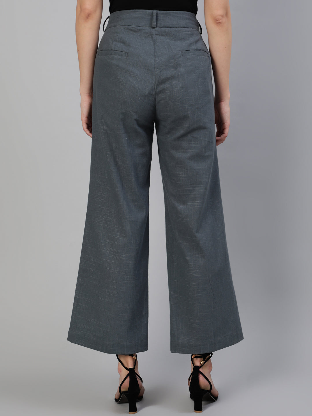 Charcoal-Grey-Cotton-Flared-Parallel-Pants