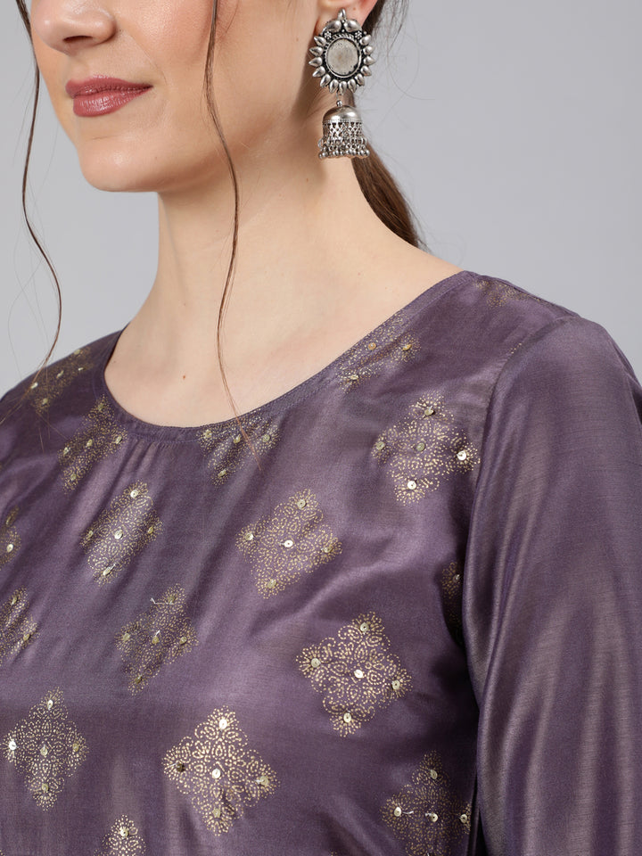 Purple-Hankerchief-Embellished-Silk-Kurta-Set