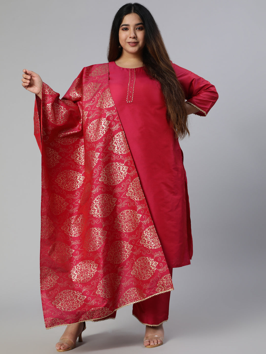 Pink-Solid-Straight-Kurta-Set-With-Dupatta