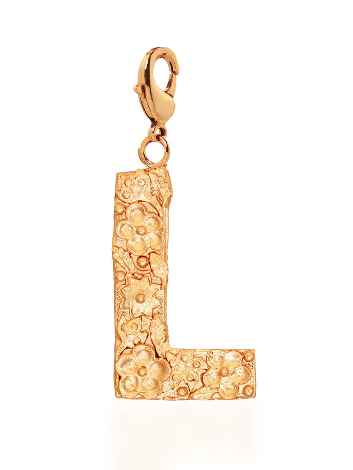 L-Initial Brass & 20 KT Gold Plated Pendant