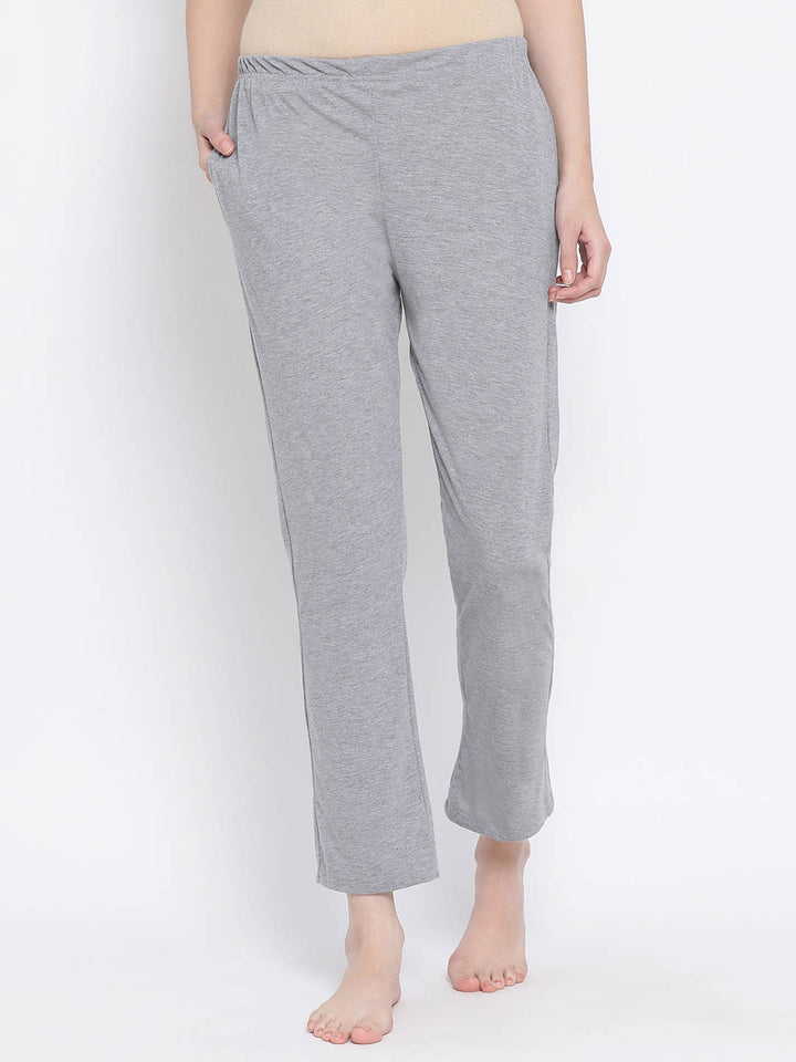Pyjama With Elastic Waistband In Grey
