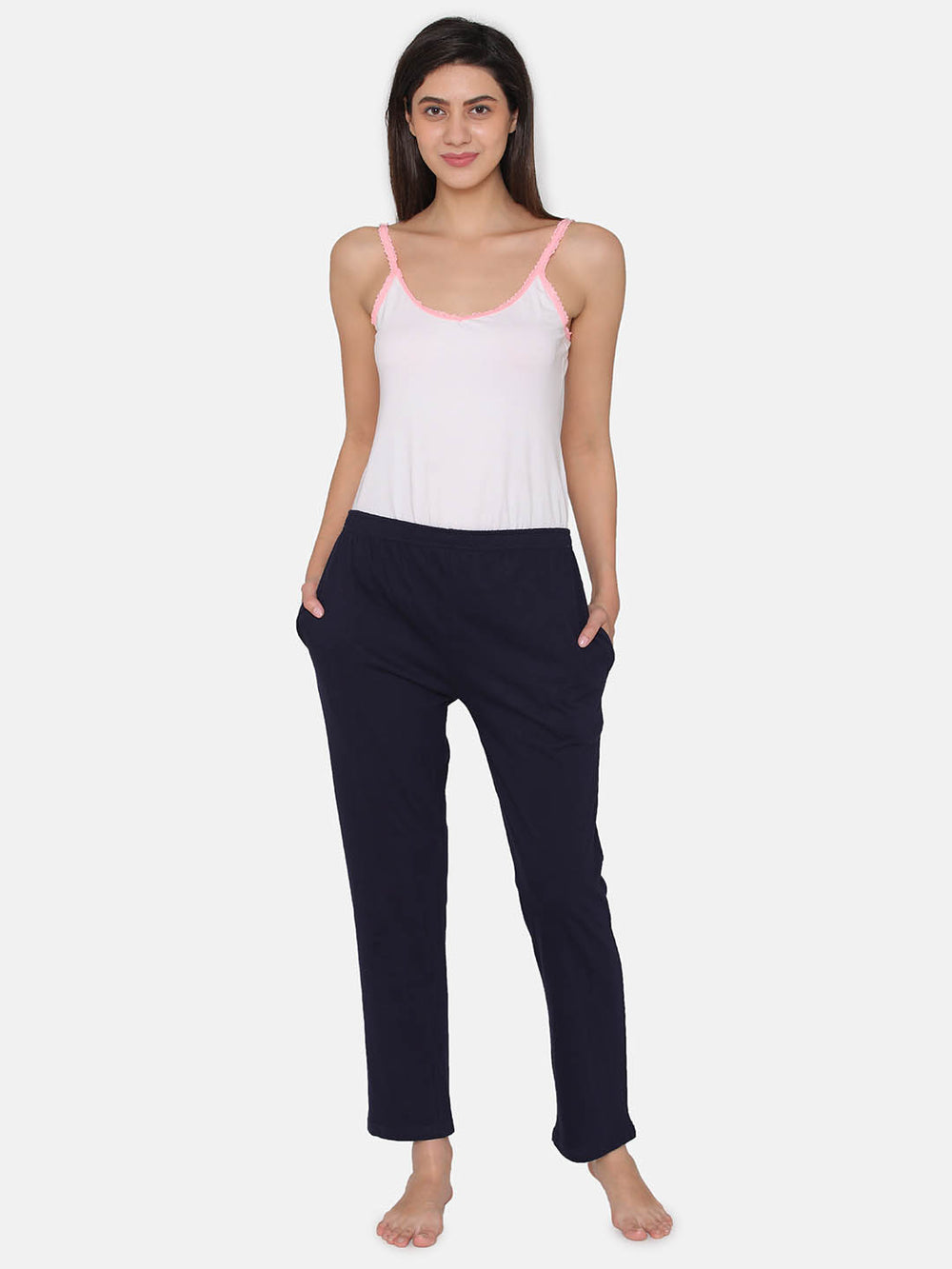 Pyjama With Elastic Waistband In Navy