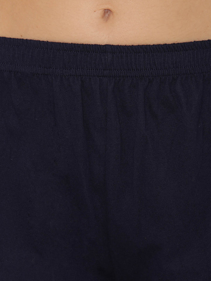 Pyjama With Elastic Waistband In Navy