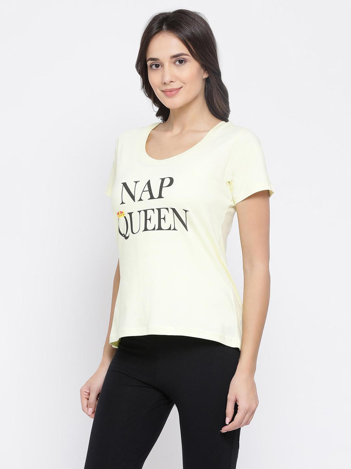 Text Print Top In Light Yellow