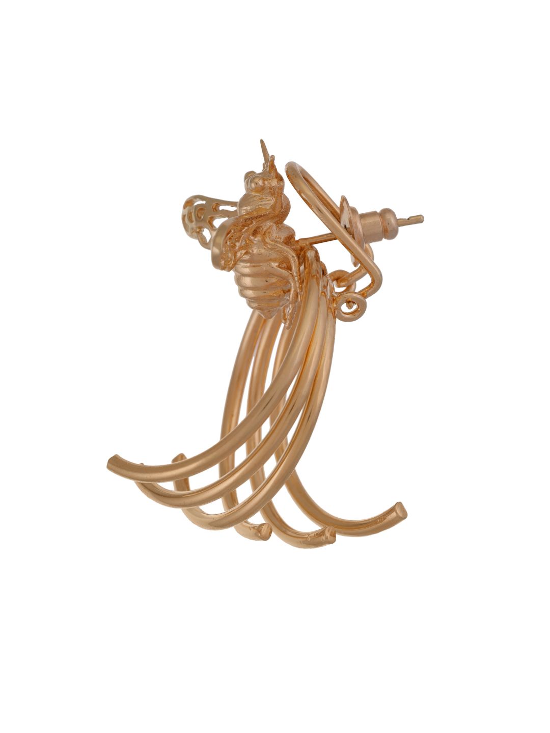 Layla Brass and 20 KT Gold Plated Hoop Earring