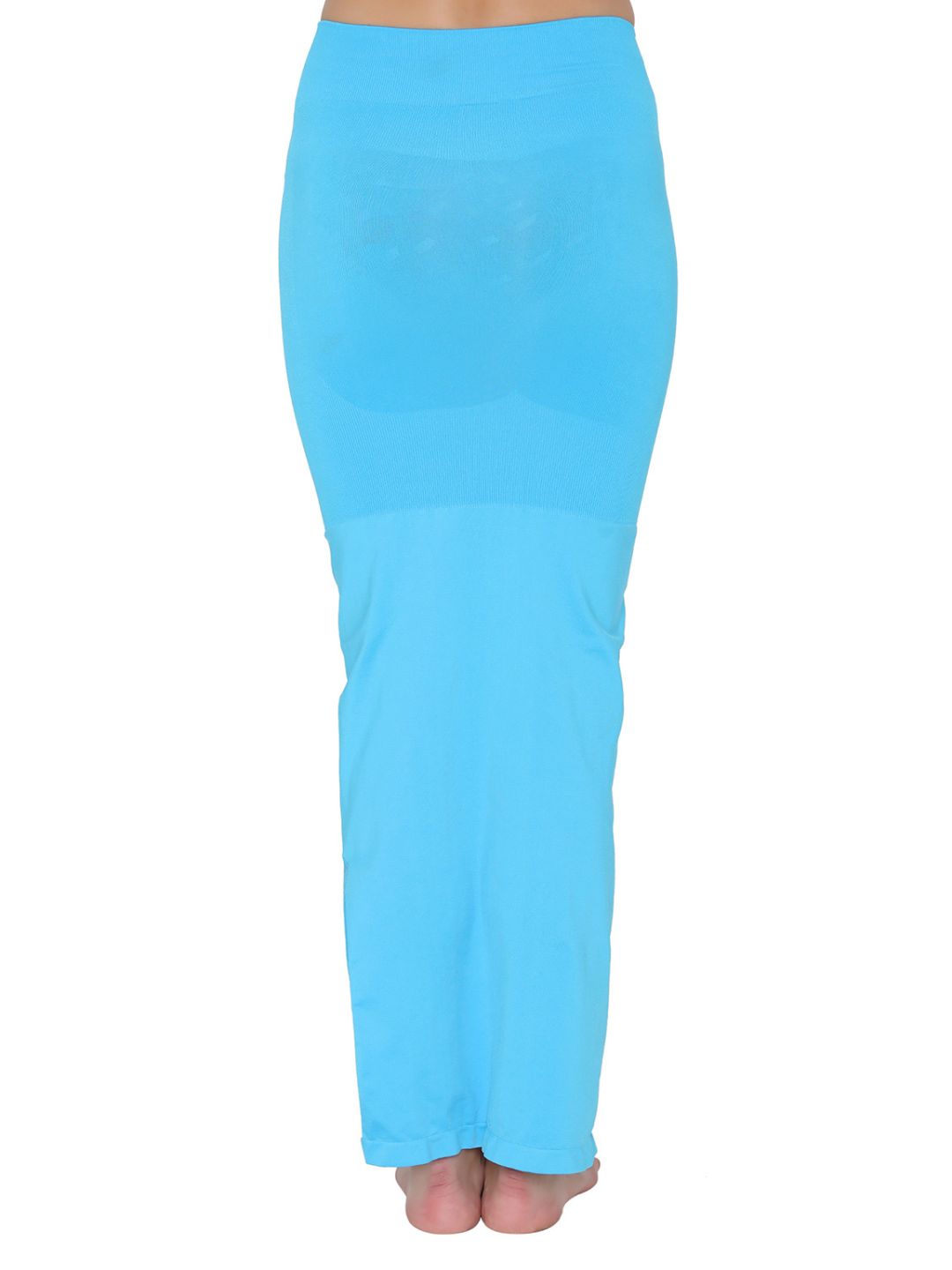 Light Blue Spandex Side Slit Saree Shapewear