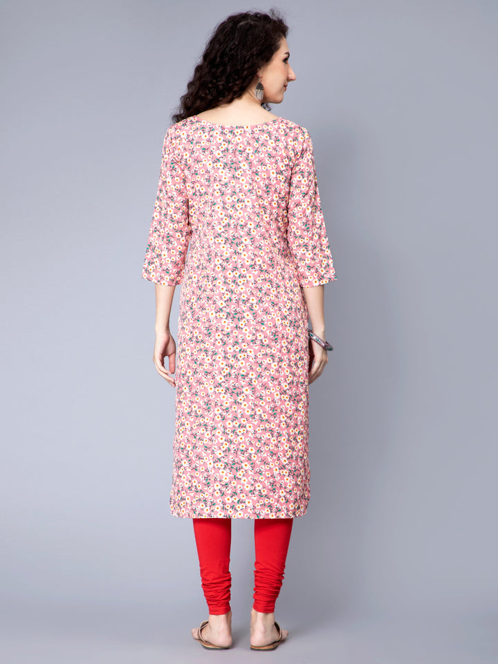 Light Pink American Crepe Digital Print Kurta