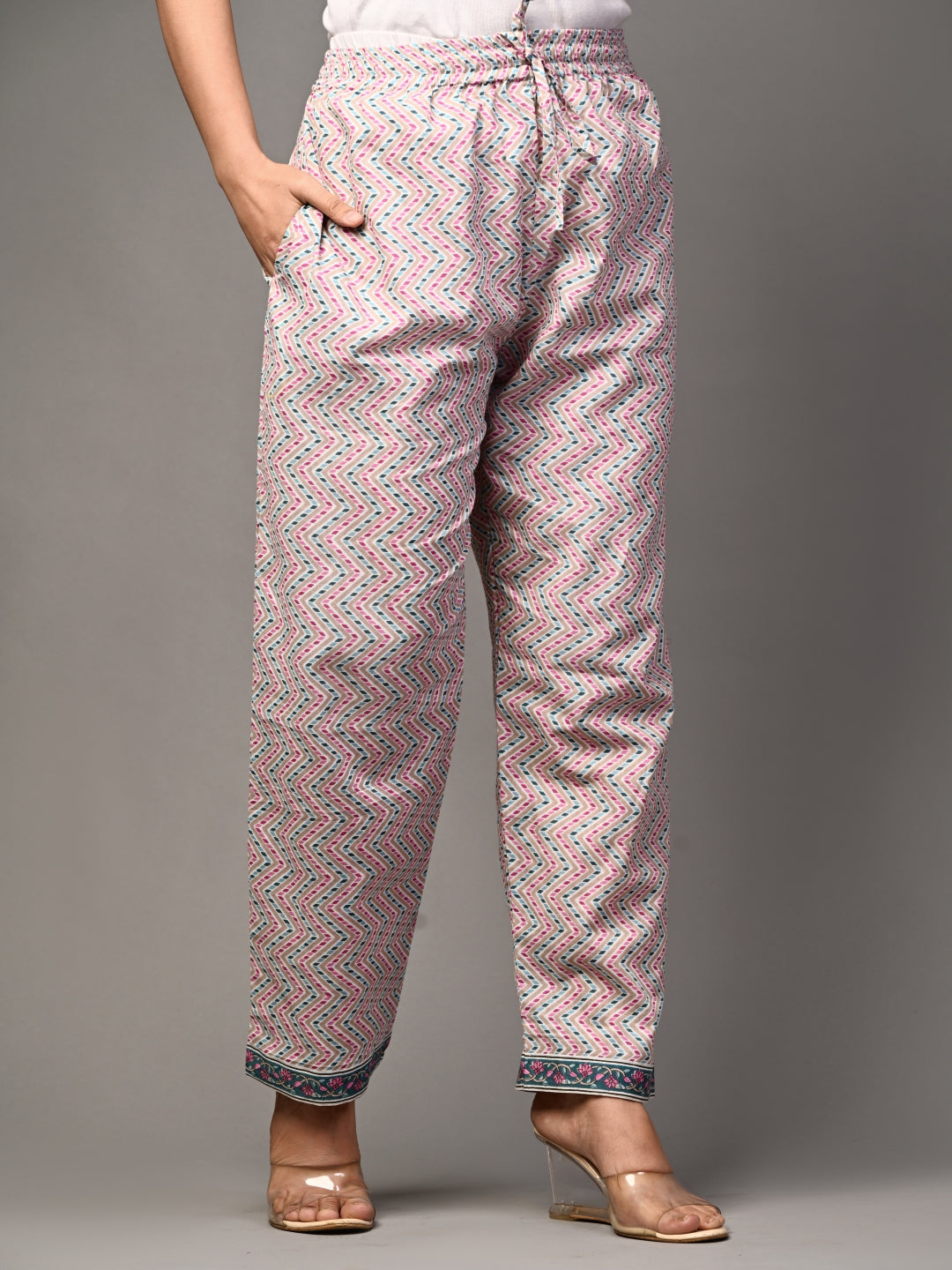 Lilac Pleated Kurta Pant Set