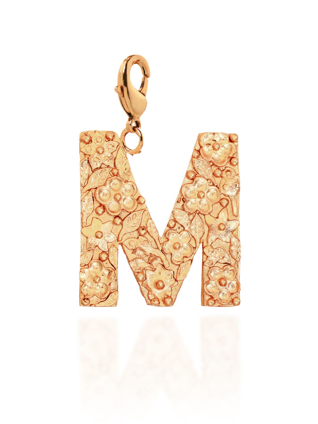 M-Initial Brass & 20 KT Gold Plated Pendant