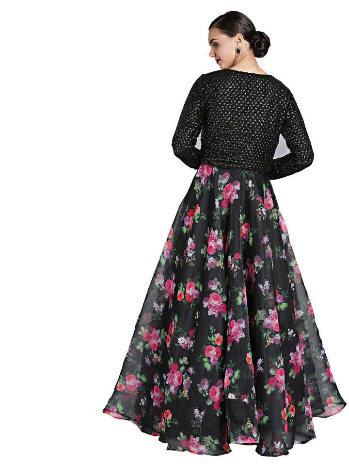 Made-Black-Digital-Printed-Gown-With-Jacket