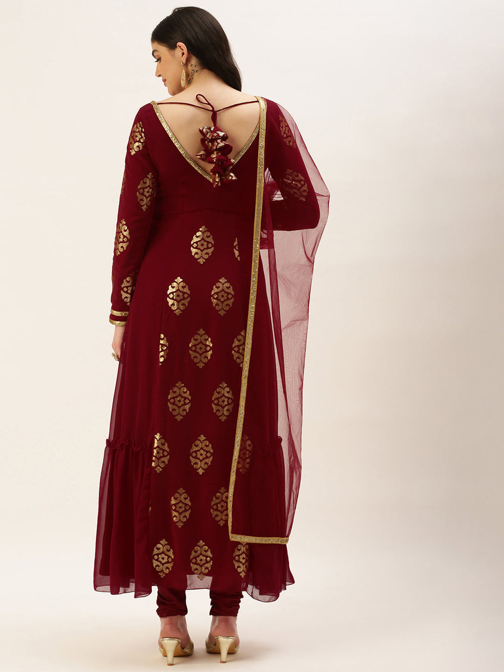 Maroon-Embroidered-Anarkali-Suit-Set