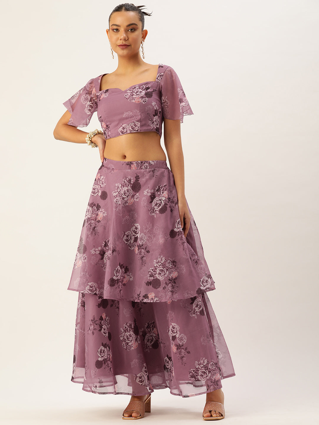 Mauve-Organza-Digital-Printed-Co-Ords-Set