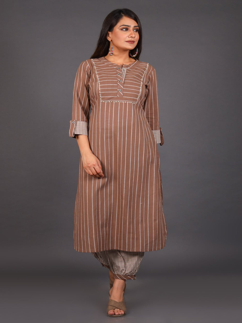 Mocha Lantern Pant Kurta Set