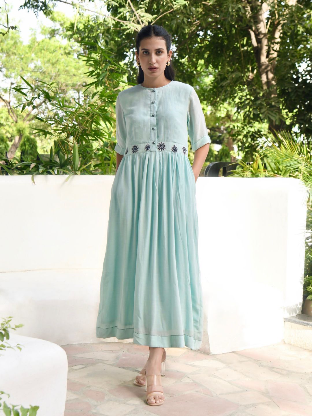 Morning-Blue-Silk-Boxy-Sleeve-Dreamy-Dress