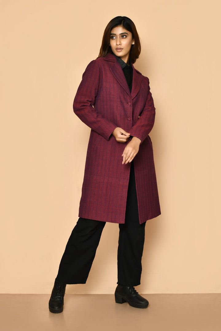 Mrinal Handloom Cotton Trench Waist-Coat Jacket