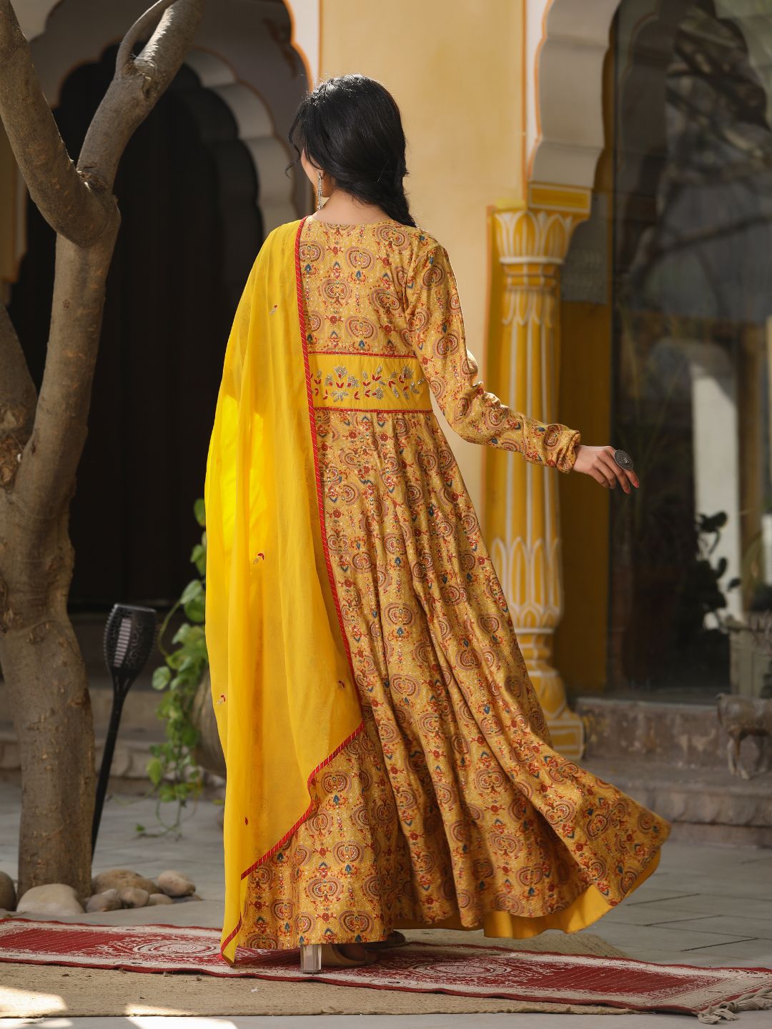 Mulan-Mustard-Chanderi-Dress-With-Dupatta