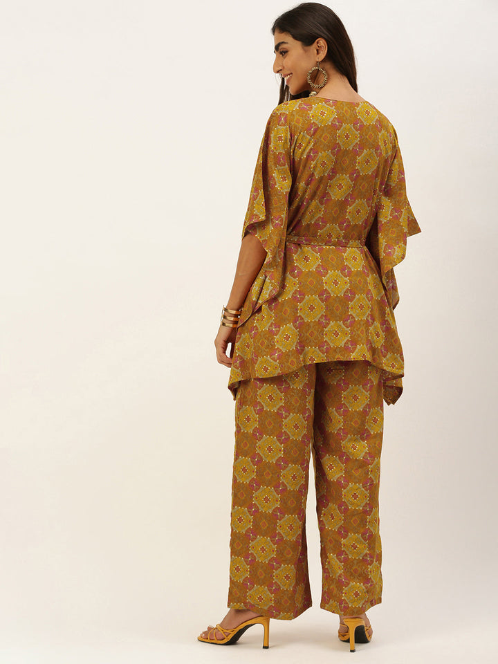 Multicolored-Printed-Viscose-Kaftan-Set
