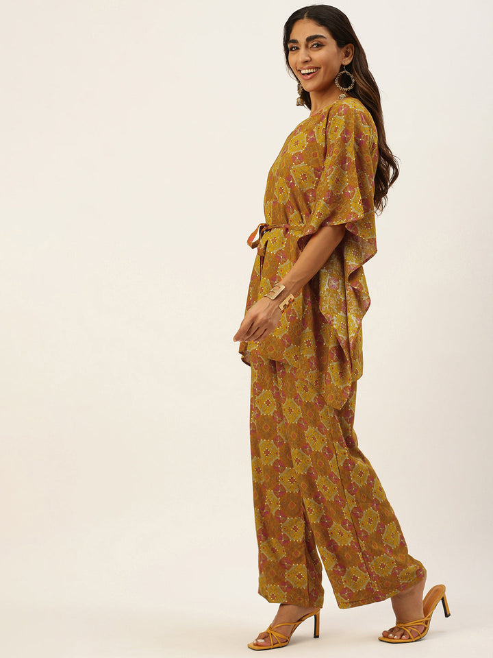 Multicolored-Printed-Viscose-Kaftan-Set